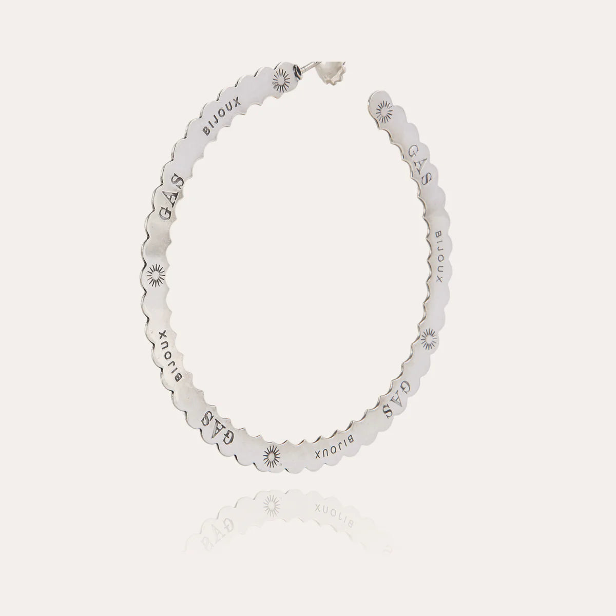 Boucles d'oreilles Gas Bijoux - Bolduc argent petit modèle