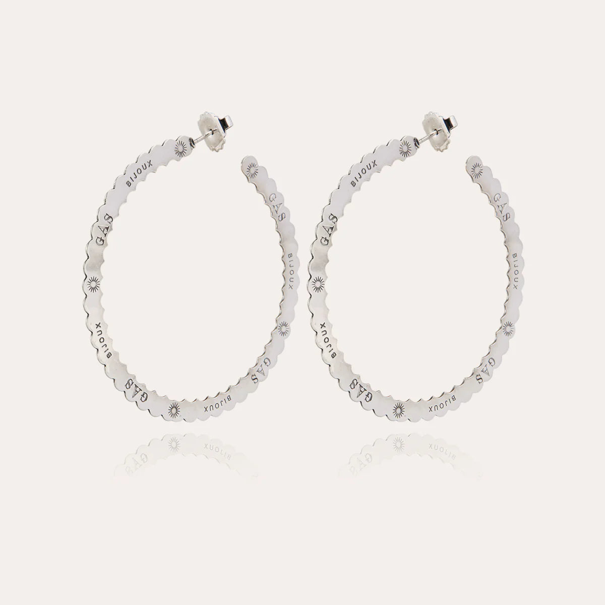 Boucles d'oreilles Gas Bijoux - Bolduc argent petit modèle