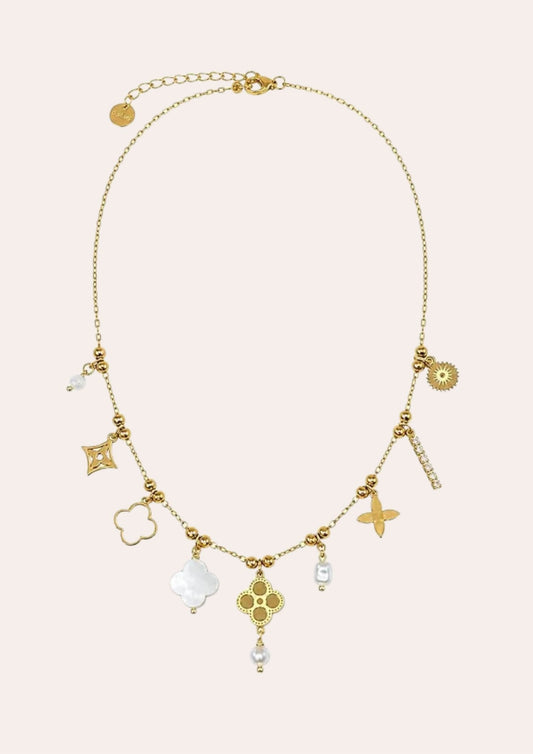 Collier breloques acier inoxydable