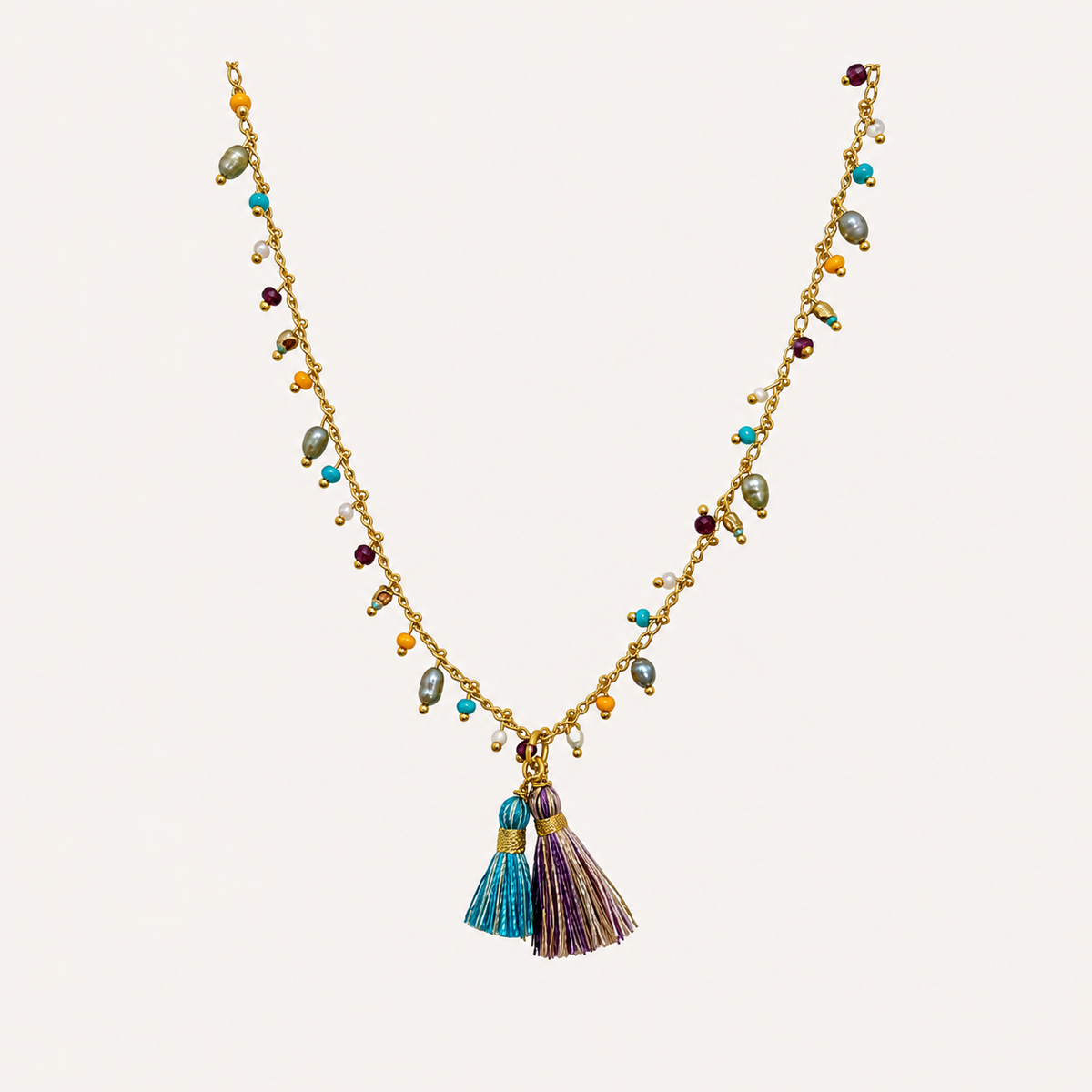 GAS Bijoux Necklace - Gipsy gold / turquoise / orange
