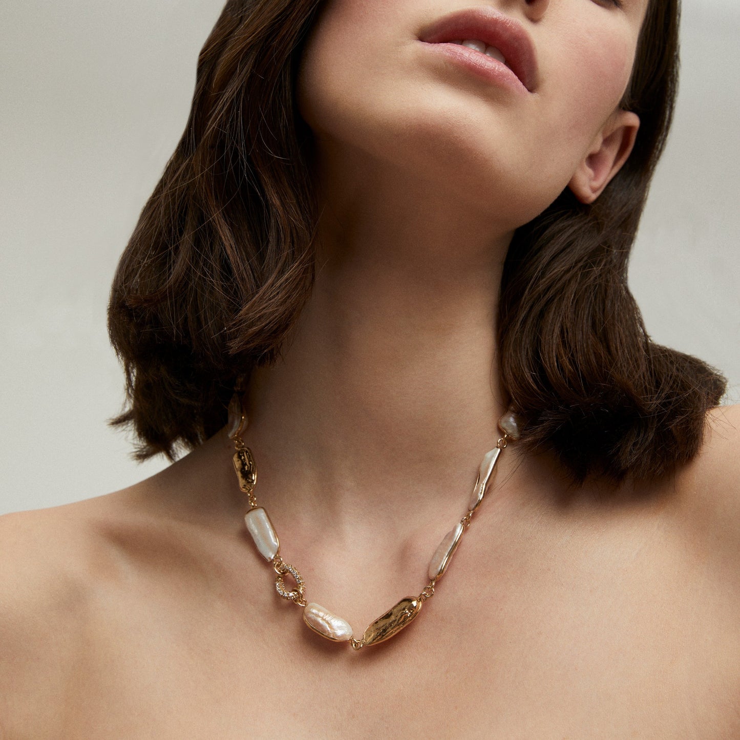 Collier Gas Bijoux - Cayo doré nacre blanche