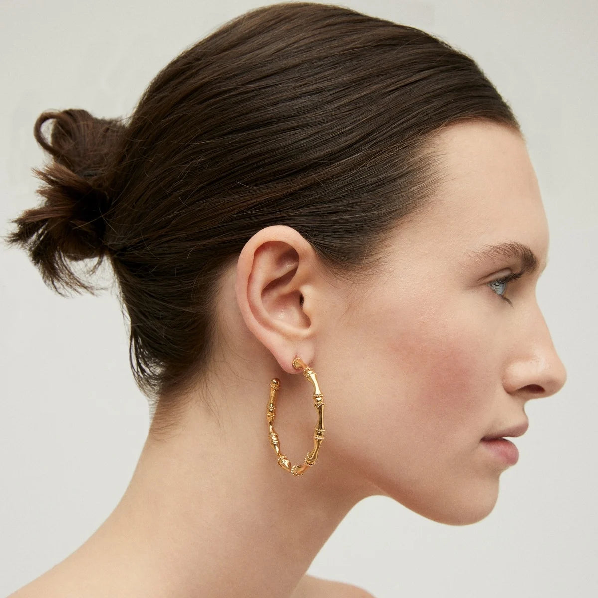 Gas Bijoux earrings - gold Bamboo hoops