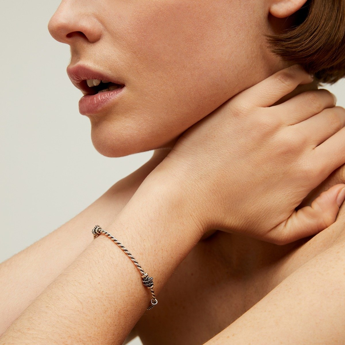 Bracelet GAS Bijoux - jonc Torsade petit modèle argent